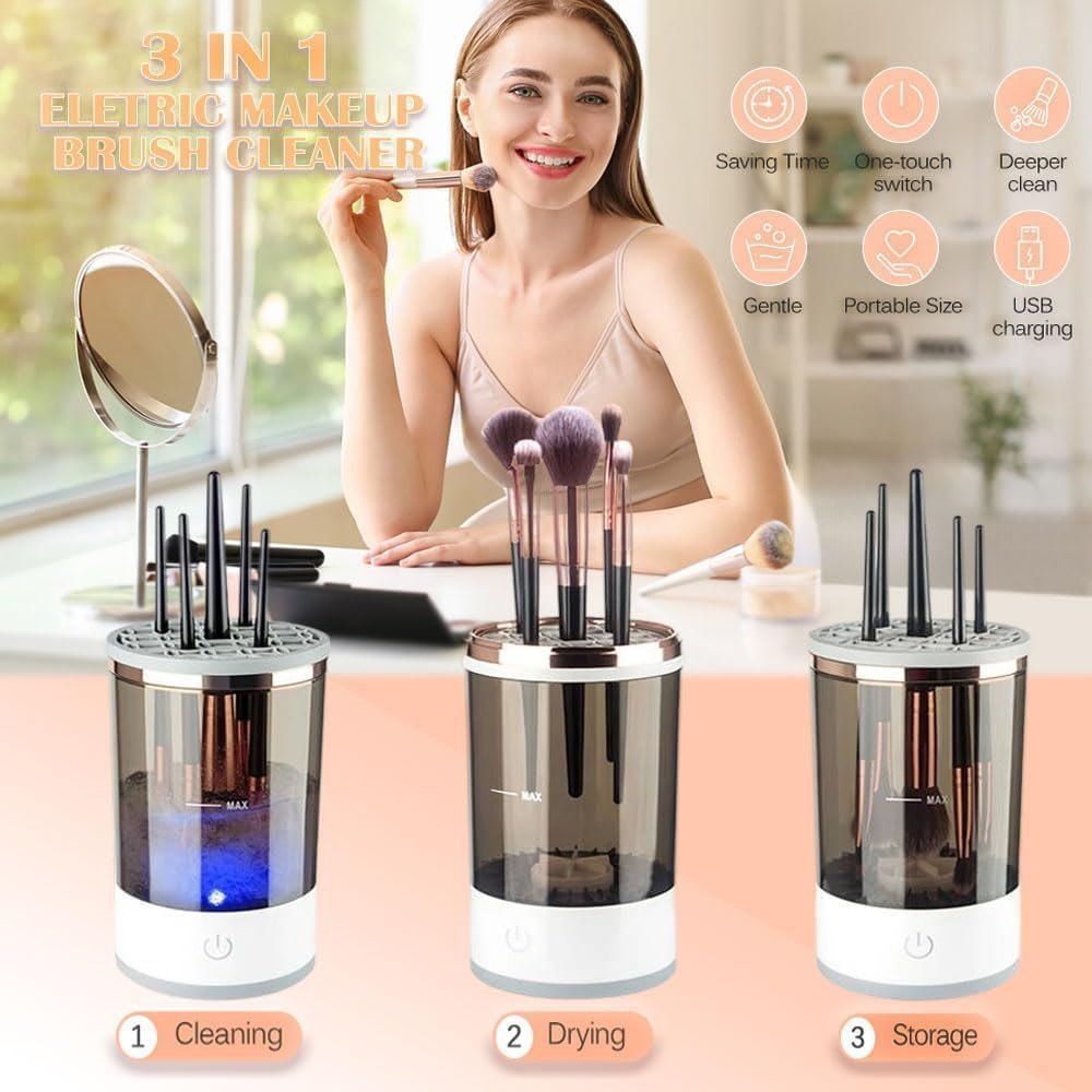 Portable Electric Makeup Brush Cleaner Machine