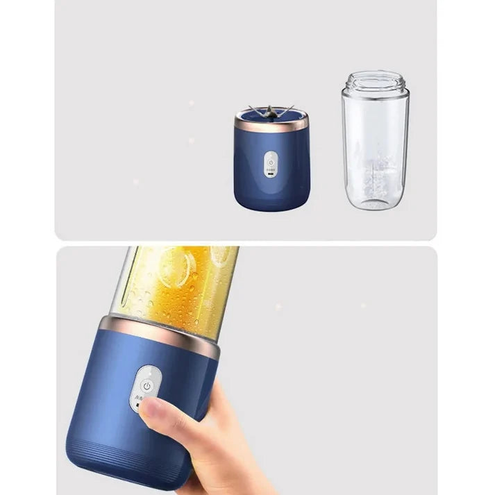 Blend Anywhere. Freshness Everywhere. 2-In-1 USB Rechargeable Portable Juicer Blender Your Personal Smoothie & Shake Maker for Home, Work, Gym & Travel
