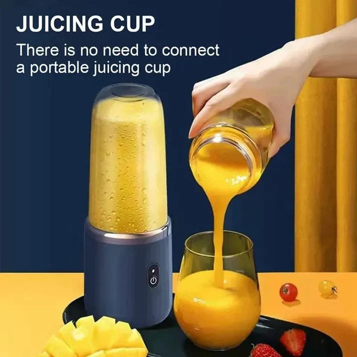 Blend Anywhere. Freshness Everywhere. 2-In-1 USB Rechargeable Portable Juicer Blender Your Personal Smoothie & Shake Maker for Home, Work, Gym & Travel