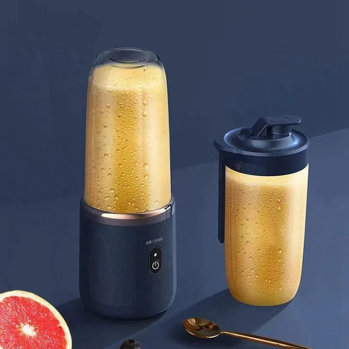 Blend Anywhere. Freshness Everywhere. 2-In-1 USB Rechargeable Portable Juicer Blender Your Personal Smoothie & Shake Maker for Home, Work, Gym & Travel