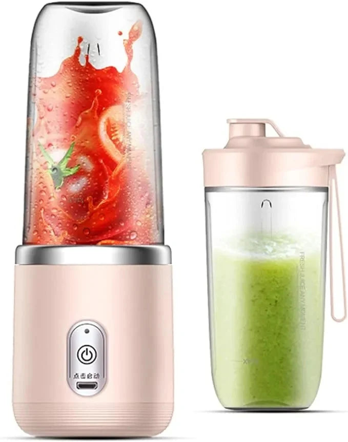 Blend Anywhere. Freshness Everywhere. 2-In-1 USB Rechargeable Portable Juicer Blender Your Personal Smoothie & Shake Maker for Home, Work, Gym & Travel